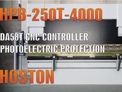 Hoston CNC Press Brake HPB-250T-4000 dengan DA58T CNC Controller (Fungsi Pemrograman 2D)